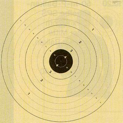 Cible fusil carabine 50 m, à 10 points FST, avec coin noir (cible  d'exercice) - Fusil 50 m - Cibles - Kuert Druck AG