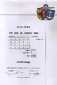 Diplôme 20 coups